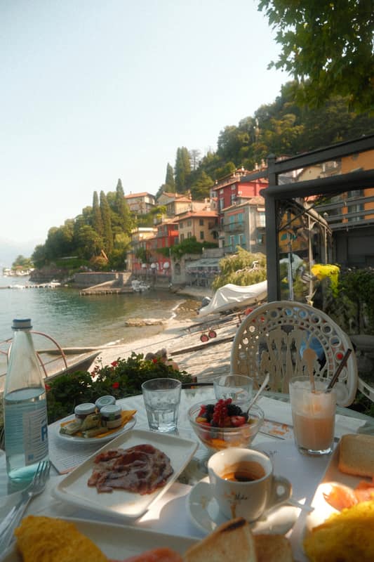 Breakfast overlooking Varenna